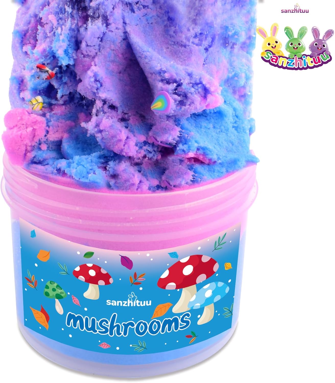 Cloud Slime for Kids, Slime Kit for Girls Ages 8-12, Toy for Girls and Boys, 7oz. Kids Slime Set Party Kit Goodie Bag Stuffers with Cute Charms, Perfect for Birthday Gift (Pink & Blue)