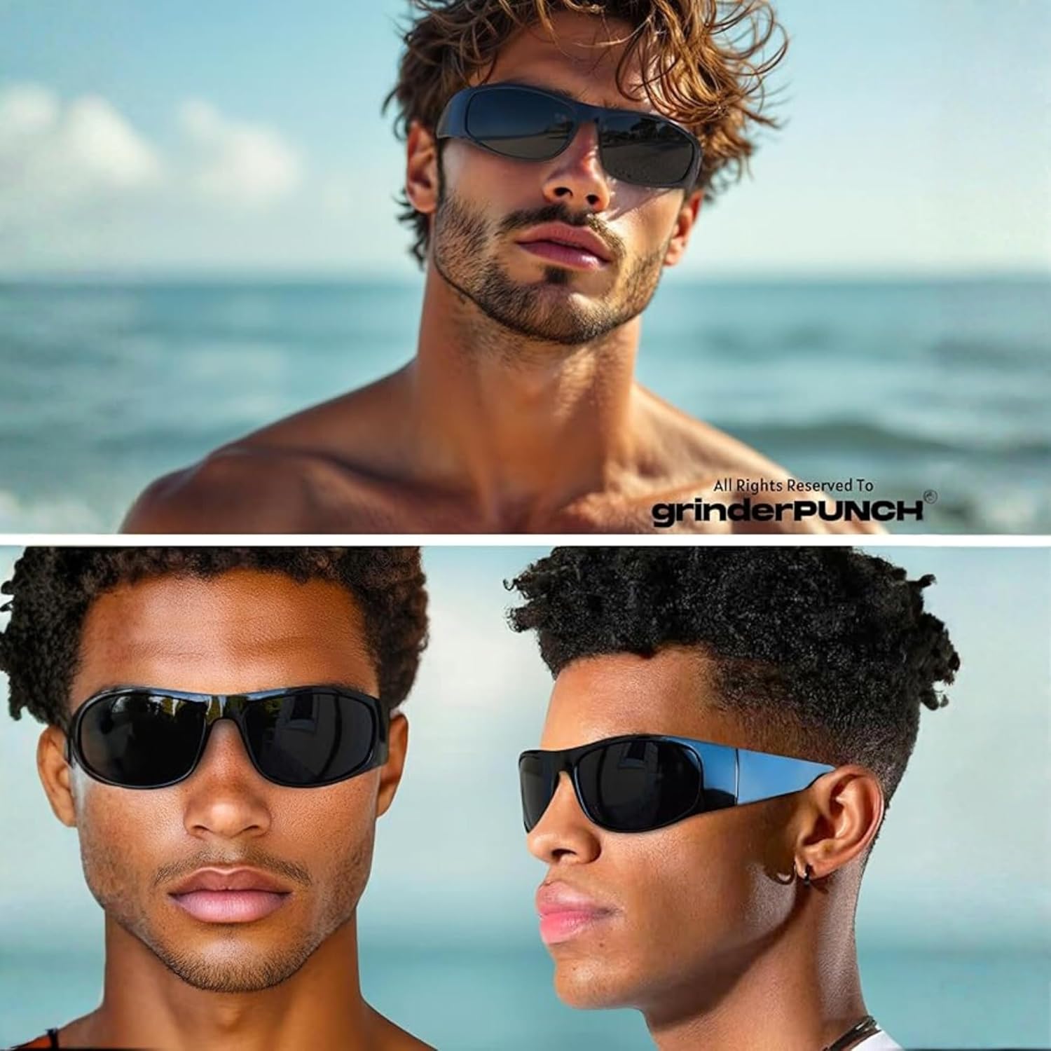 grinderPUNCH Polarized Super Dark Sunglasses Category 4 Extra Dark Blackout Lenses for Sensitive Eyes Light Sensitivity - Image 2