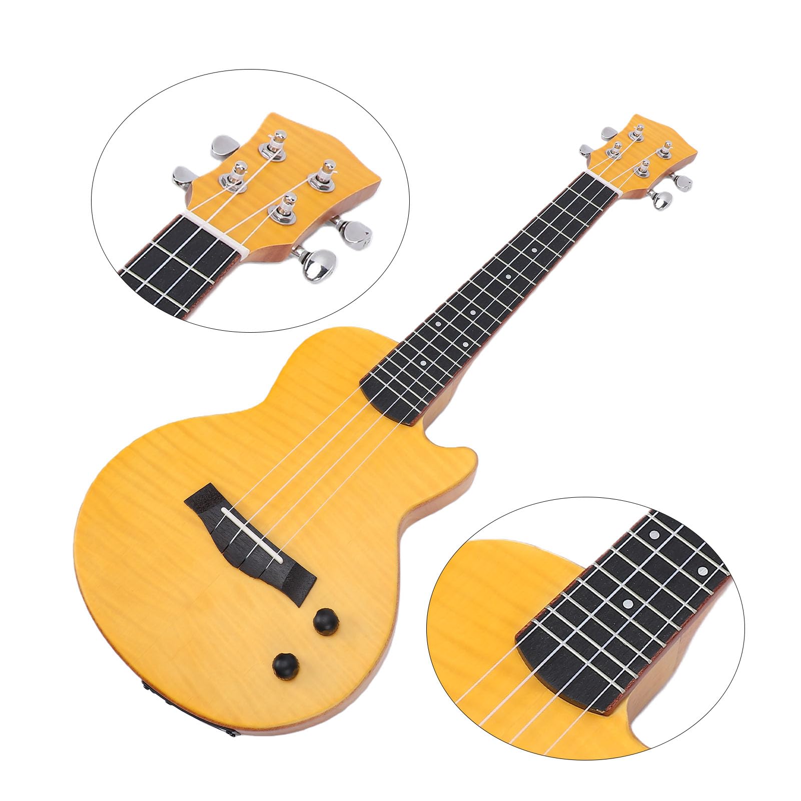 Ukelele eléctrico Bluetooth recargable, 23 pulgadas, para adultos