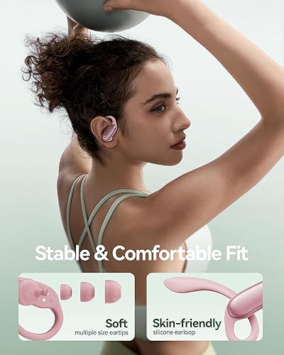 Miniatura 2 de GNMN Auriculares Bluetooth inalámbricos 80 horas de reproducción IPX7 impermeables Auriculares estéreo con auriculares con ganchos para las orejas,