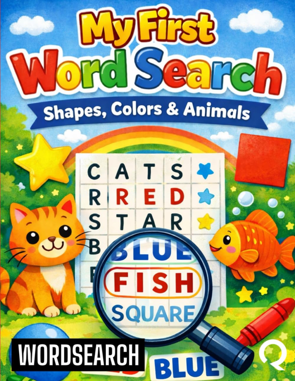 My First Word Search: Shapes, Colors & Animals