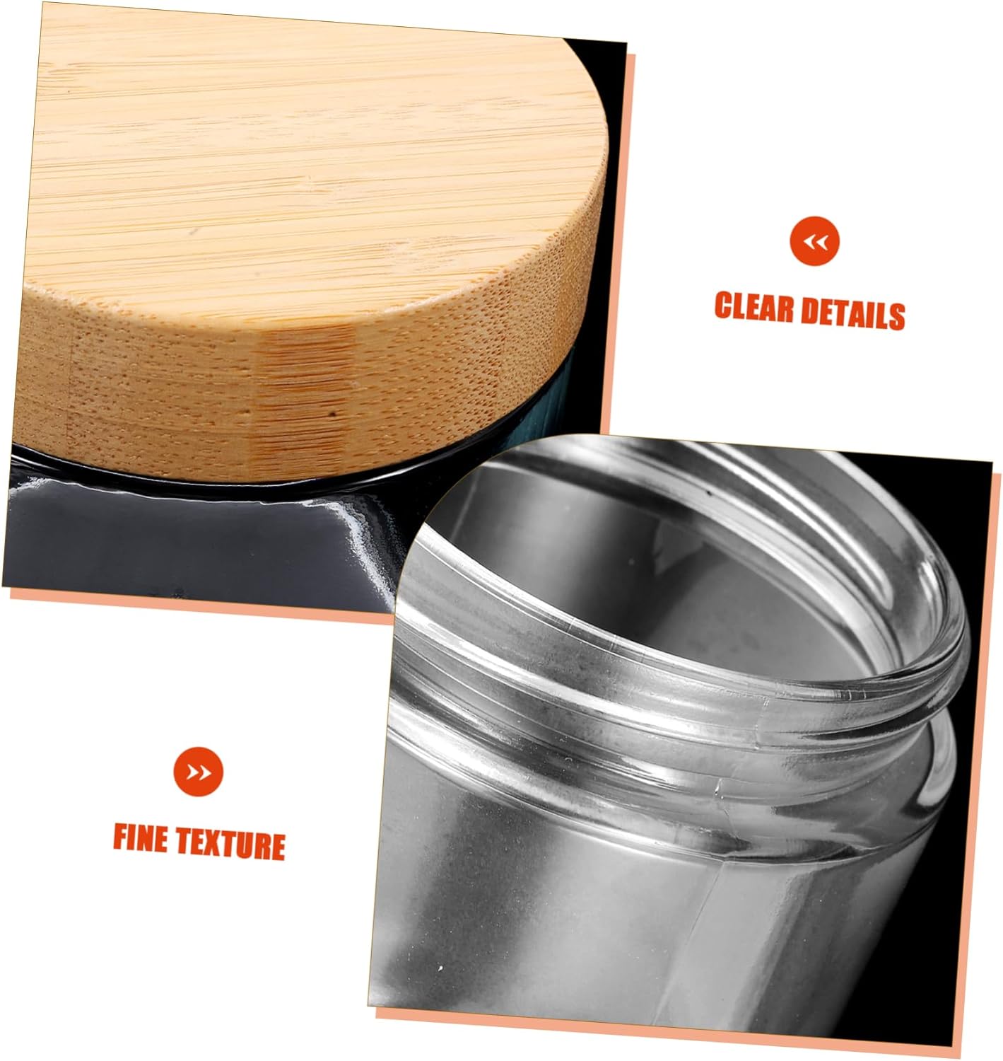 Cabilock 4pcs Air Tight Food Jars Sealed Lids Rice Container Sugar Canister for Kitchen Organization