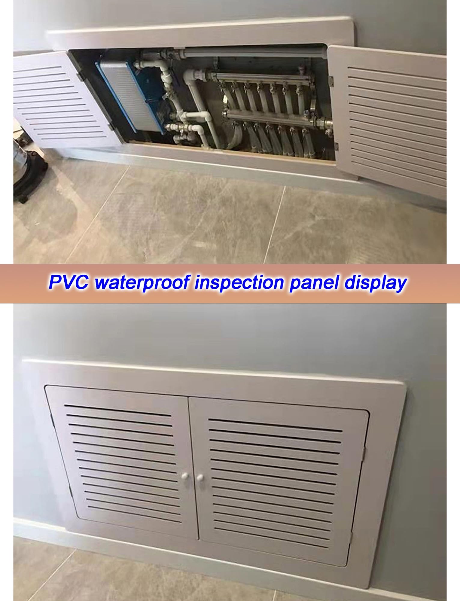 Robuste PVC-Zugangsplatte für Sanitärinstallationen – werkzeuglose Installation, bündige Zugangstür für Trockenbau und gewerbliche Gebäude