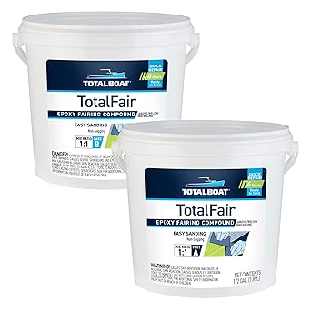 TotalBoat TotalFair Marine Epoxy Fairing Compound for Fiberglass, Wood, Aluminum and Steel Gallon 2-Part Kit