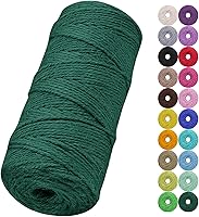 Vista 40 de Cuerda de yute natural de 0.079 pulgadas y 328 pies para manualidades, cuerda de yute de colores de 3 capas para envoltura de regalos, jardinería