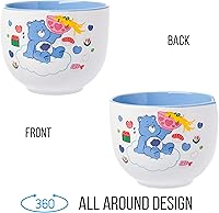 Vista 93 de Silver Buffalo The Powerpuff Girls Girl Power Featuring Blossom, Bubbles, and Buttercup Ceramic Ramen Noodle Rice Bowl with Chopsticks, Microwave