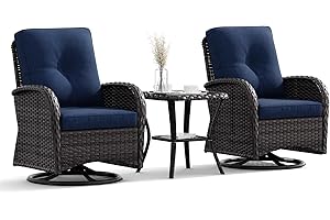 Joyside Outdoor Swivel Glider Chairs Set of 2 - Perfect for Porch and Deck Relaxation