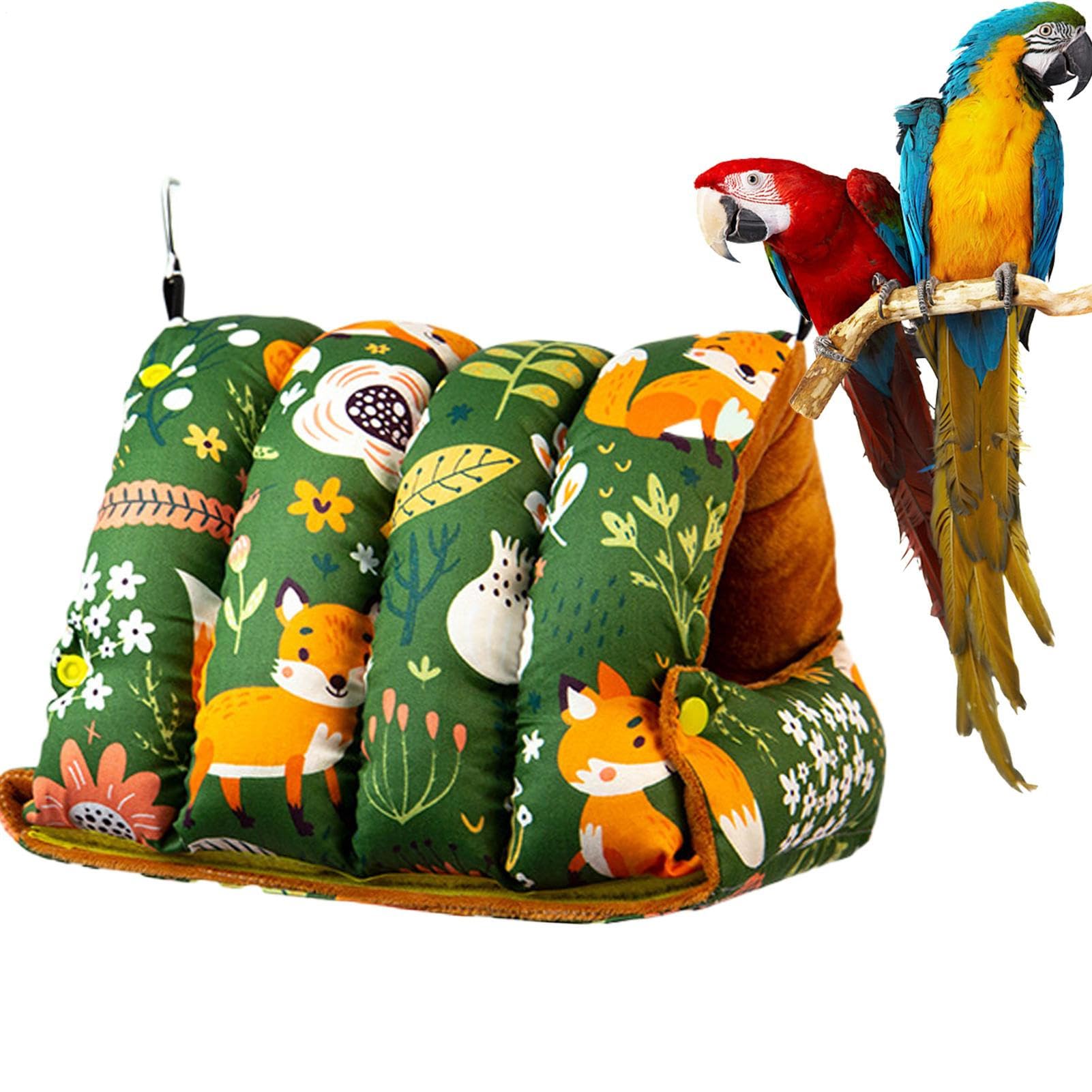 Nid pour Perruches Hamac Pliable Chaud et Doux | Lit Chaud Pour Perroquet Et Nid De Maison Pour Calopsitte Pour Cockatiel Perroquet Canari Conure Hamster Lapin Intérieur