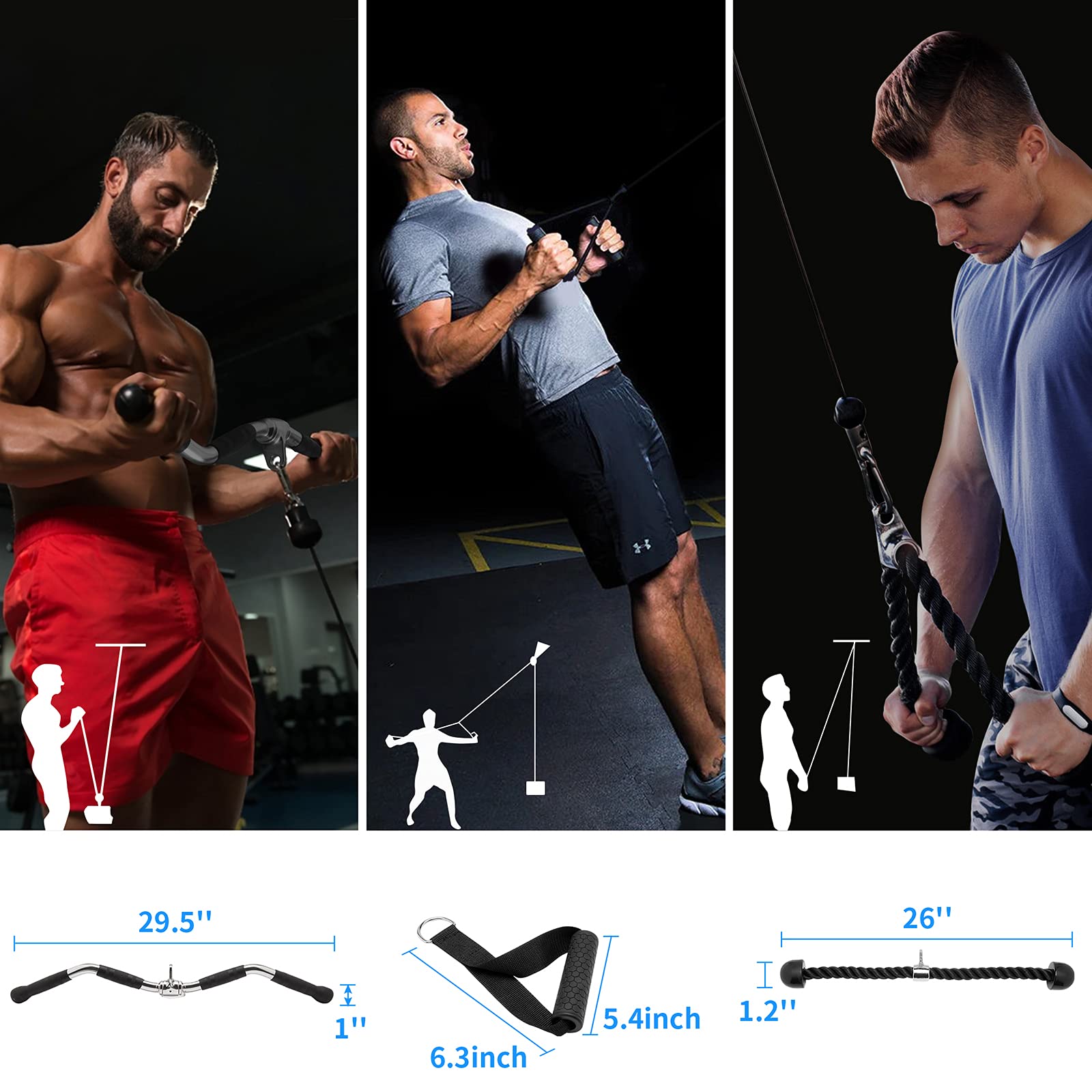 Buy Antelife Fitness LAT and Lift Pulley System, Upgraded Pulley Cable