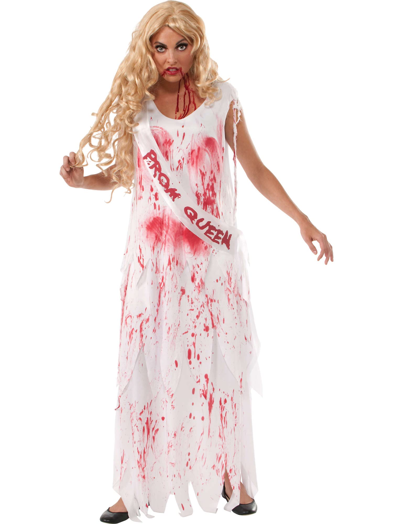 Rubies 810007 Official Bloody Prom Queen Bride Halloween Costume, Adult, Small Halloween