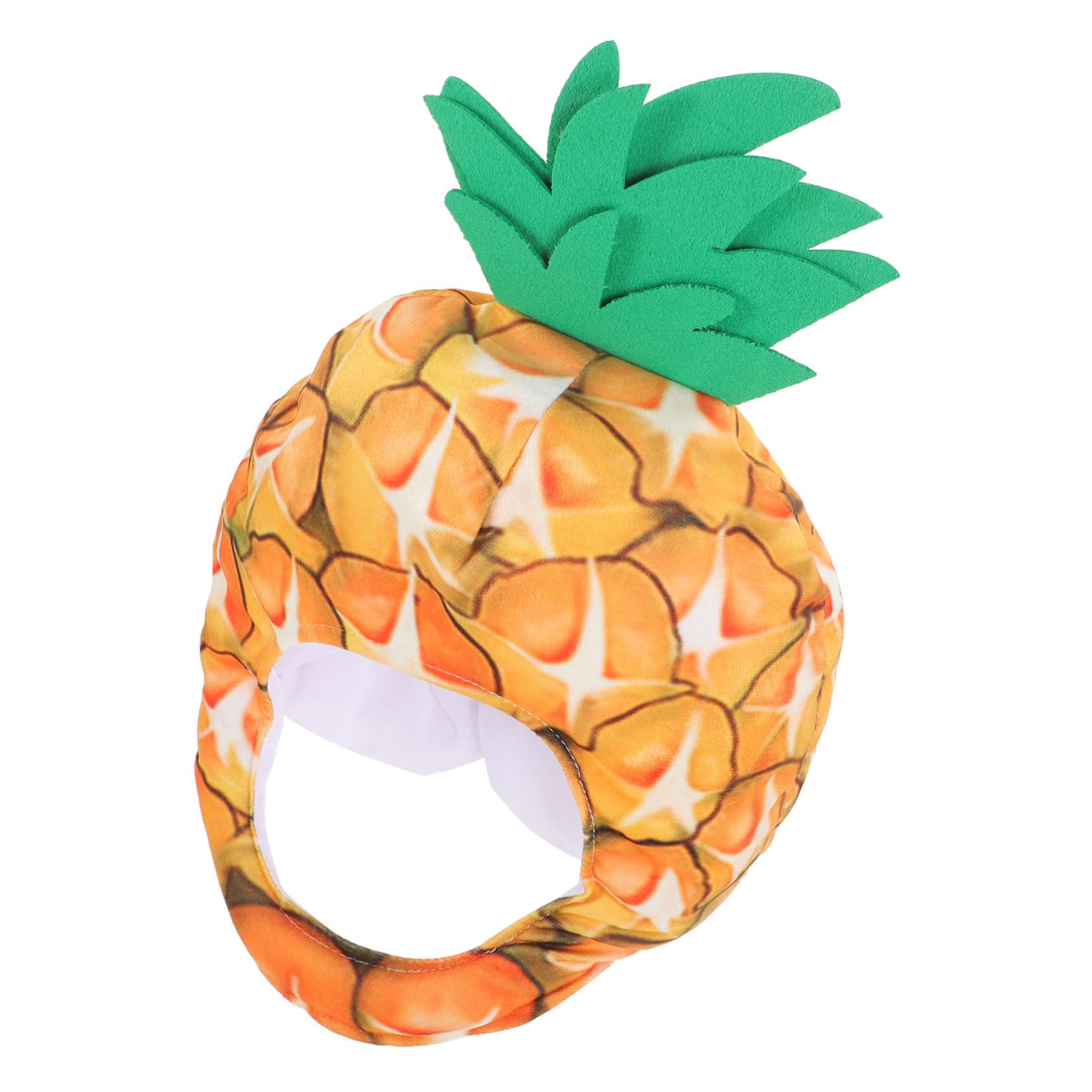 Sombrero de Piña de Peluche Amarillo para Fotos y Fiesta | Pp Algodón, Diseño de Fruta Forma de Piña, Talla Infantil, Obsequio para Cumpleaños