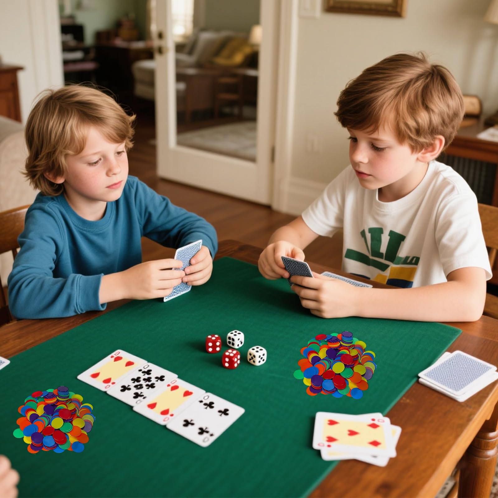 100 Piezas Fichas de Póker de Plástico, Fichas de Bingo, Fichas de Juego y Conteo para Niños (25mm, 6 Colores)