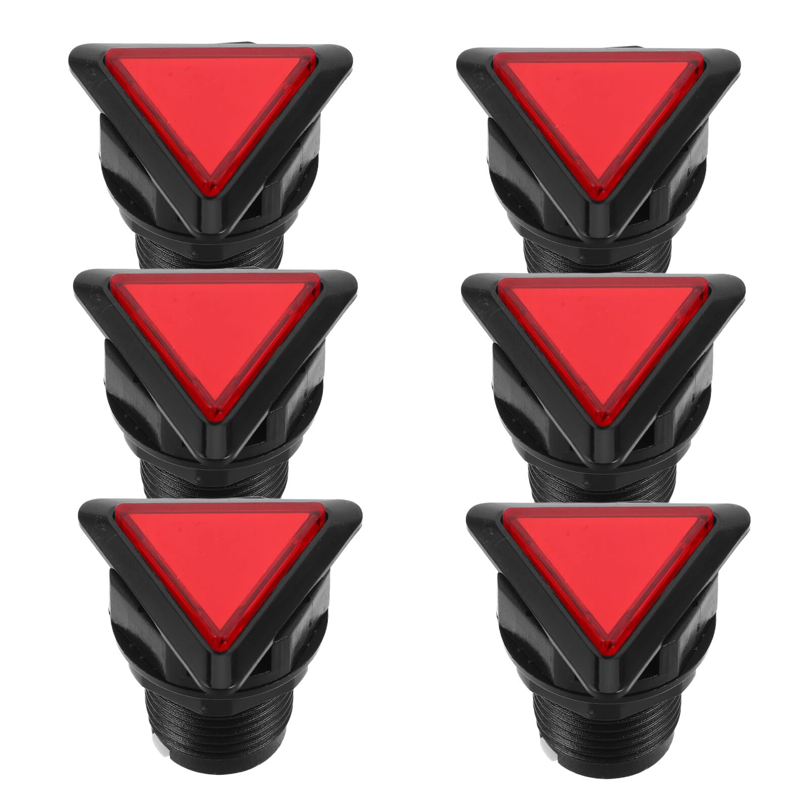 Botón triangular LED arcade con función de autorretroceso rápido para juego frecuente, 6 u. 8