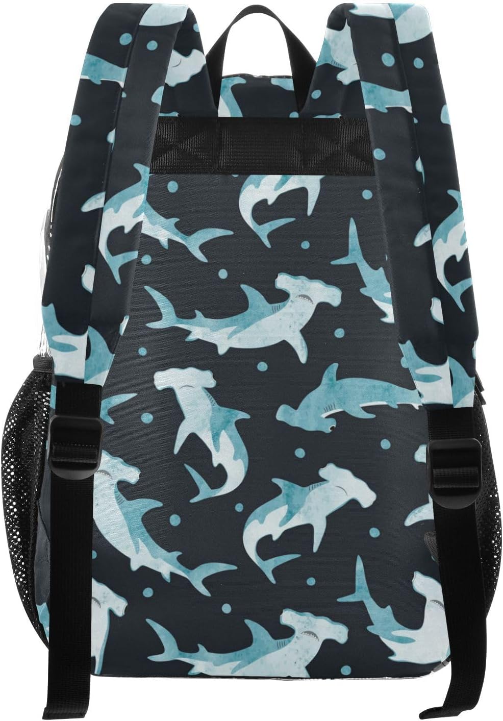 Hammerhead Shark Print Clear Backpack Lightweight Large Capacity See Through Bookbag Transparent Daypack Bag, 12L - Image 3