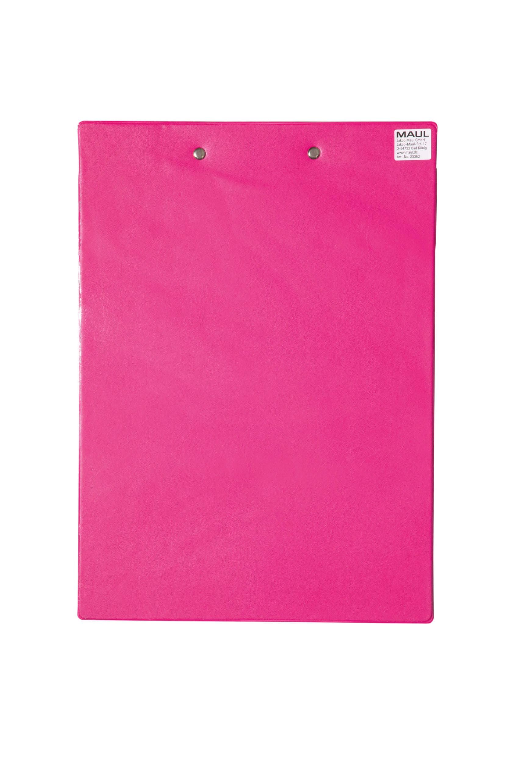MAUL Klemmbrett A4 pink Hochformat mit Metallklemme – Ansicht 3