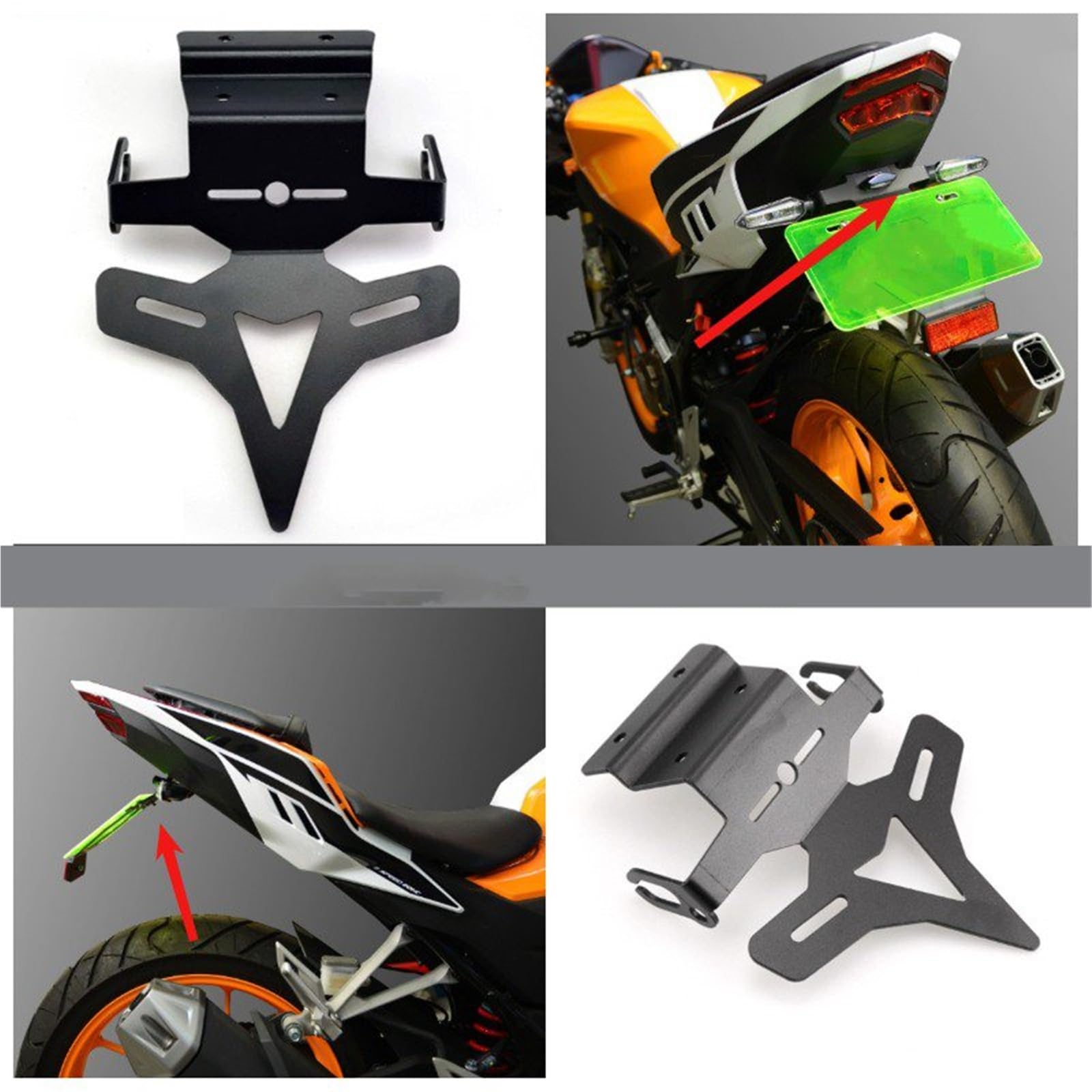 Portatarga Posteriore Per Moto, Staffa Corta Per CBR 150 R CBR150R 2021-2024