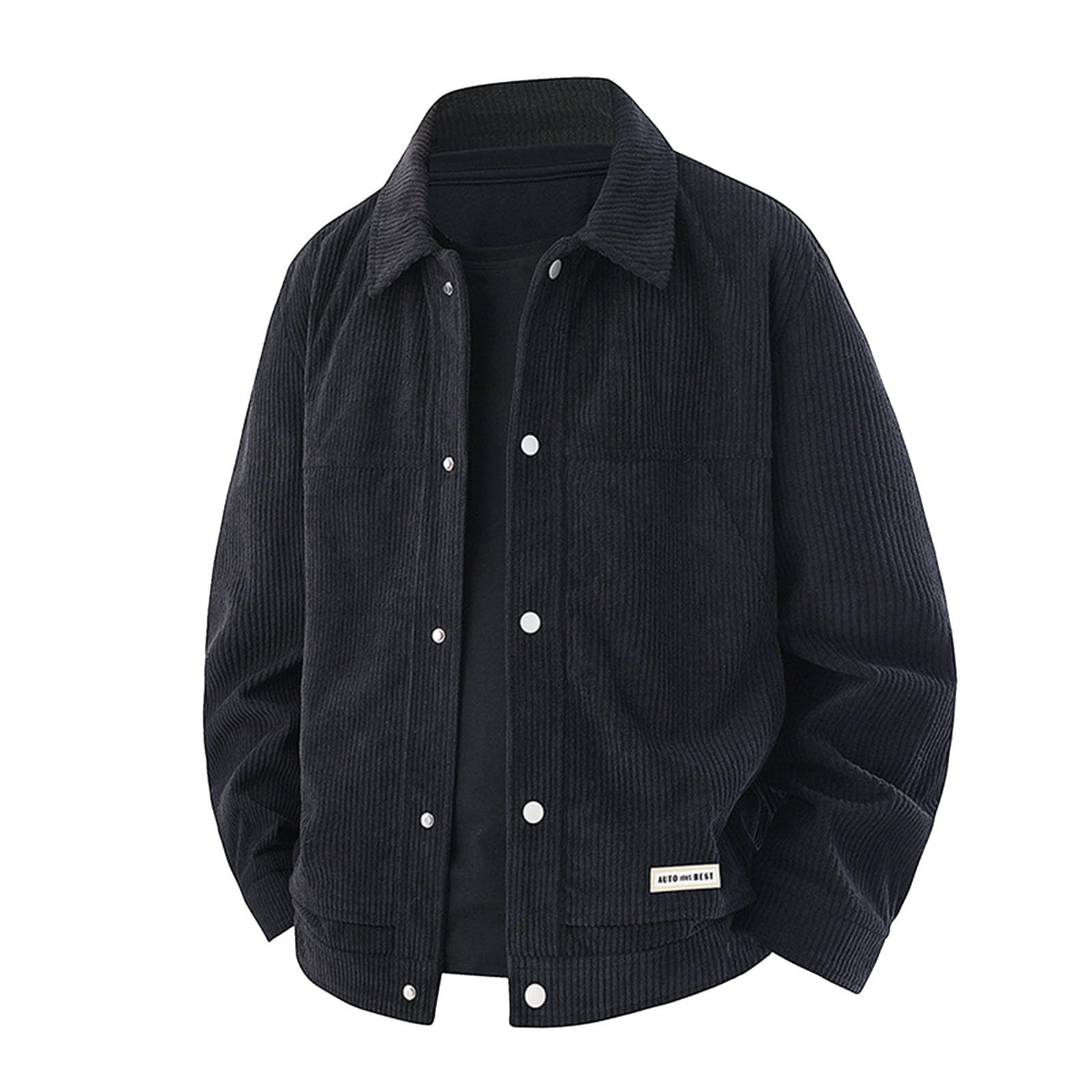 Generisch Jacken FüR Damen Cord-Arbeitsjacke mit einfarbigem Revers Herren