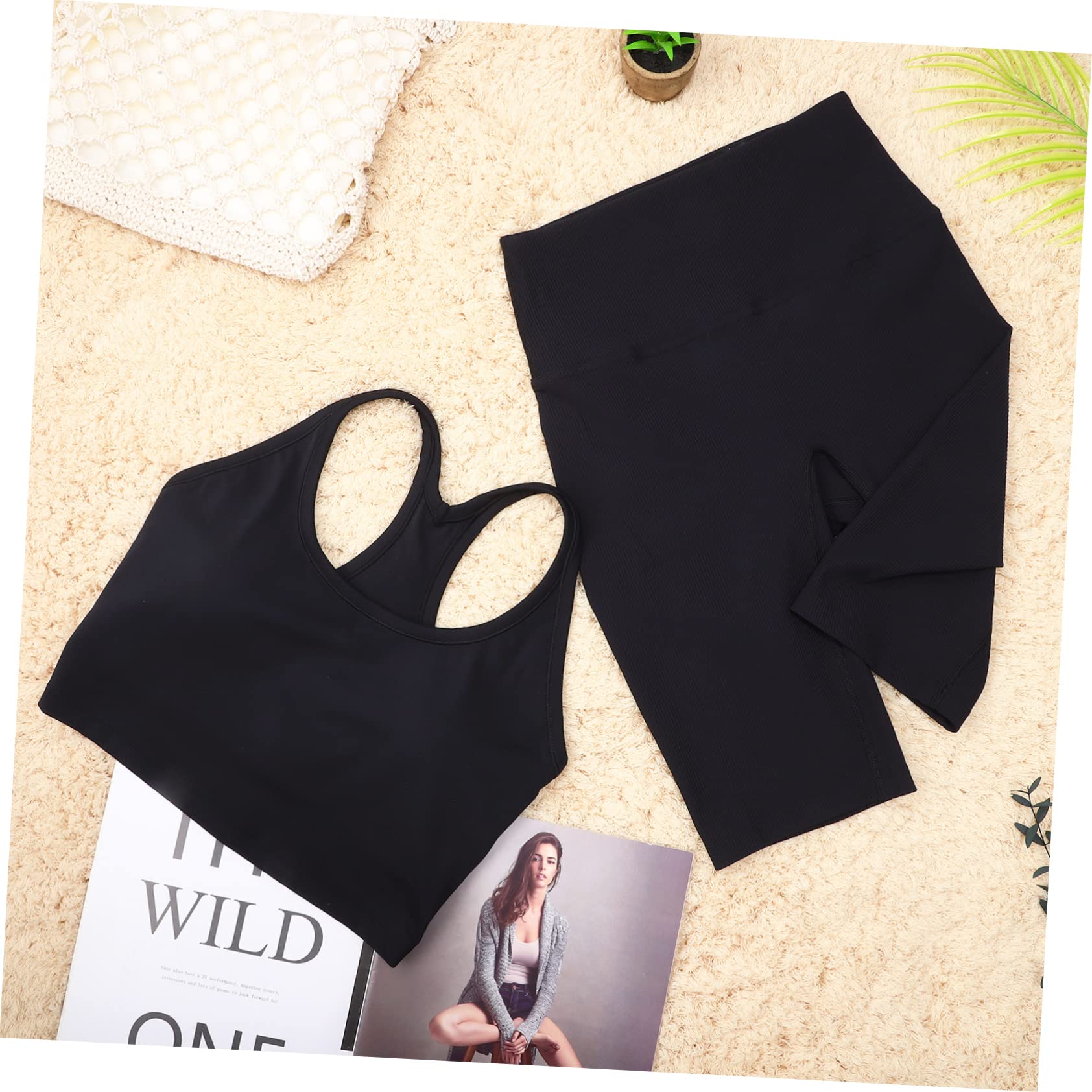 VANZACK Schwarzes Yoga‑sportoutfit Damen aus Nylon für Running und Jogging