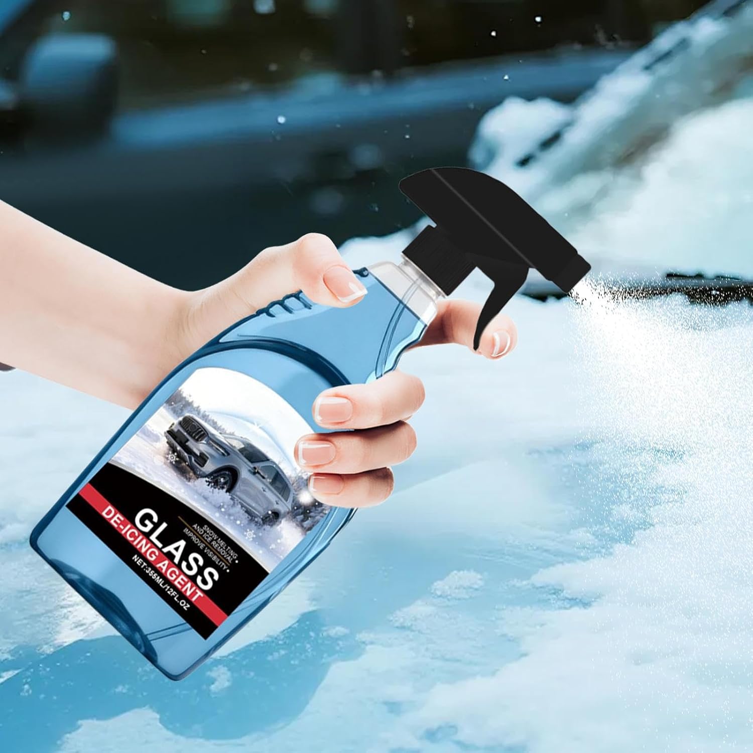 Car Windshield Defroster | 355 Ml Quick Acting Defroster | Ice Melt For Windshield - For Truck Mirrors Headlights Locks & Locks