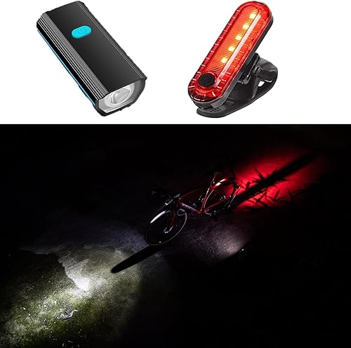 Miniatura 8 de Luces de bicicleta recargables con campana eléctrica y luz trasera, faros delanteros de bicicleta impermeables ultra brillantes con liberación