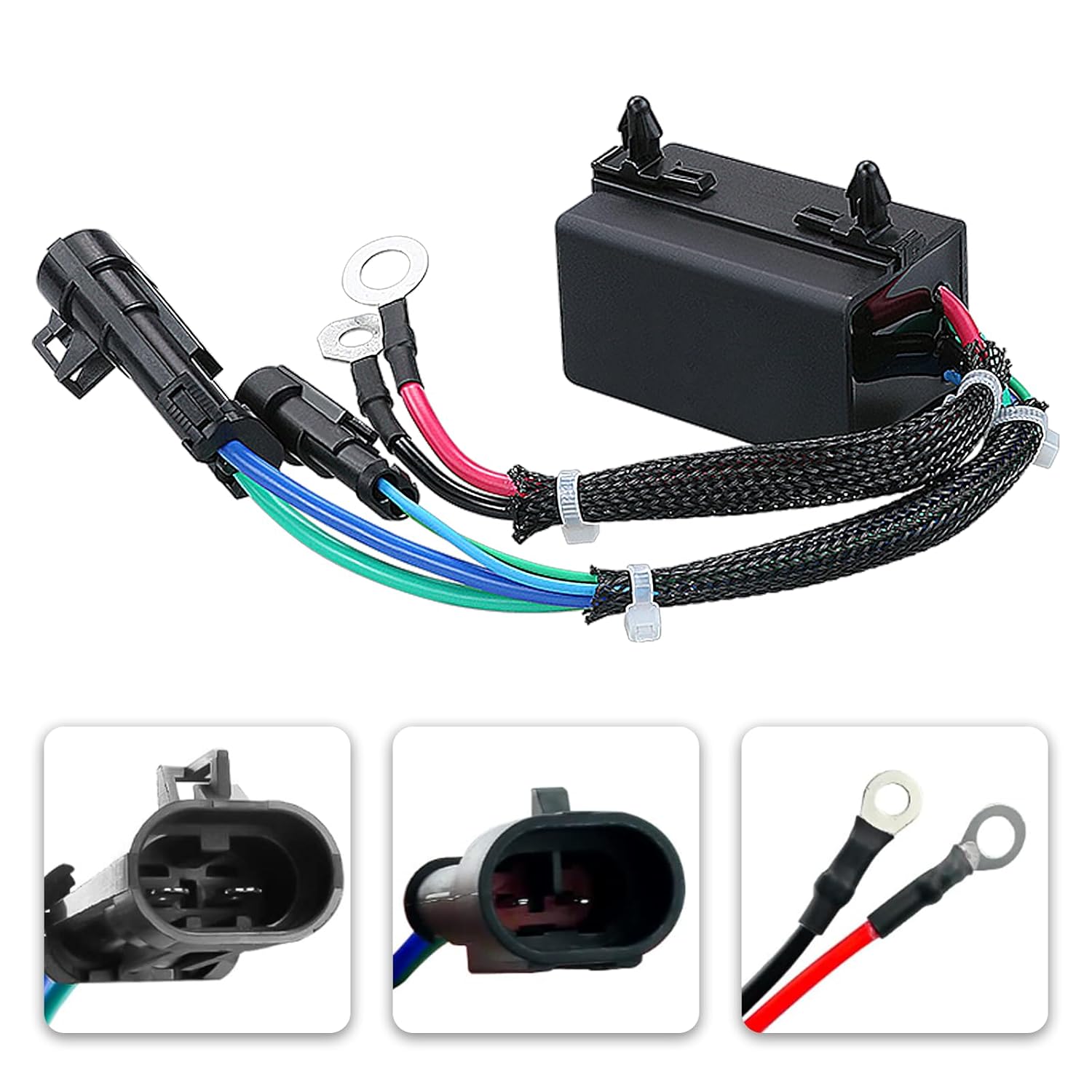 0586767 586767 12V Power Tilt Trim Starter Relay Switch with Evinrude Outboard e-tec 15-300 HP 4-Stroke Plug and Play E15 E25 E30 E40 E50 E60 E75 E90 E115 E130 E150