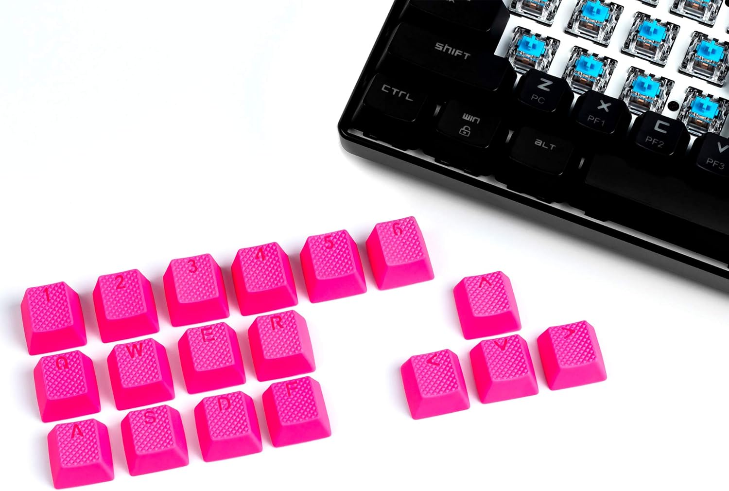 VULTURE Rubber Keycaps Cherry MX Double Shot Backlit 18 Keycap Set Compatible for