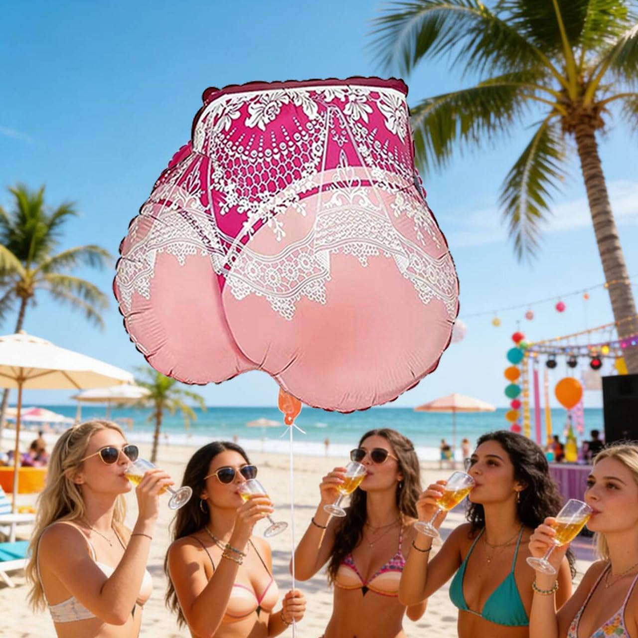 1 Pcs Prank Large Bachelorette Party Balloon Inflatable Hen Game Toy Bridal Decorations Shower Inflatable Balloon Photo Prop Supplies Decoration Tool Wedding Set N20 image 4