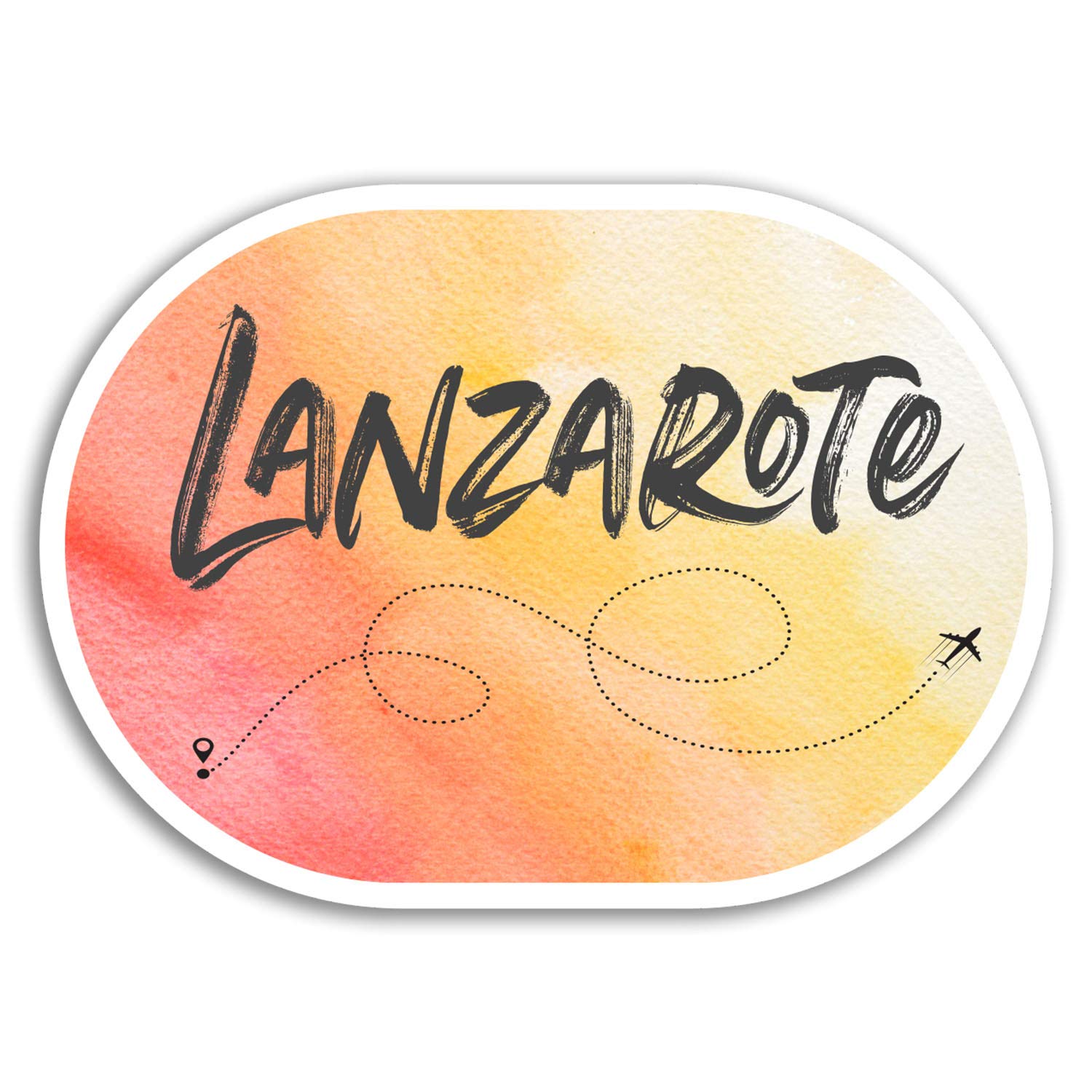 2 x 10cm Pretty Lanzarote Vinyl Stickers - Travel Sticker Laptop Luggage #18575 (10cm Wide)