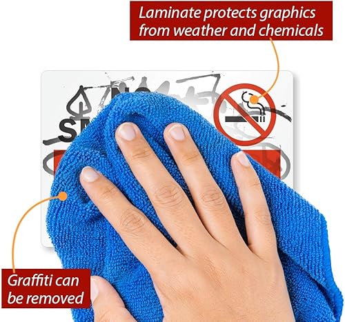 Miniatura 2 de SmartSign - U1-1097-ND_5x3.5 No fumar - Los cinturones de seguridad deben usarse en todo momento etiquetados por  Vinilo laminado de 3.5 x 5