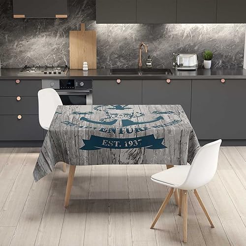 Vista 40 de Mantel Redondo para mesa de 4 sillas, diseño retro 60S 70S y 70S, decoración para comedor, 30 x 30 pulgadas