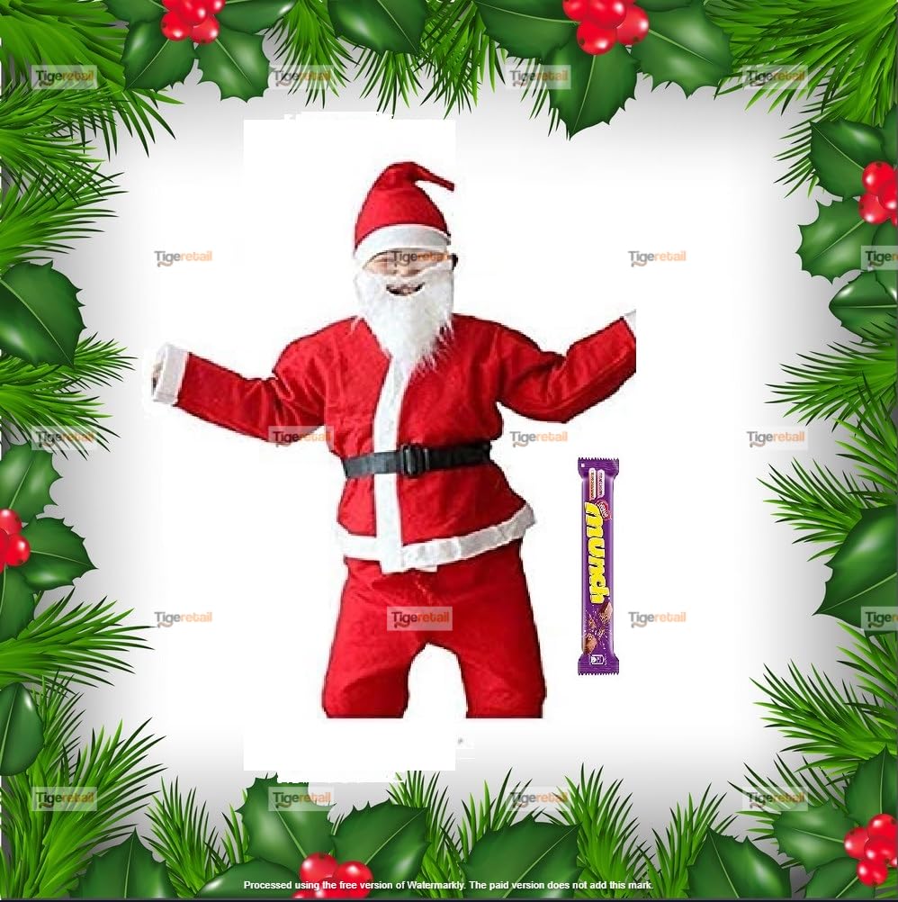TechGeek Santa Claus Dress Costume for Boys Girls Kids (10-14 Years) (B08QP97D38) Amazon Price History, Amazon Price Tracker