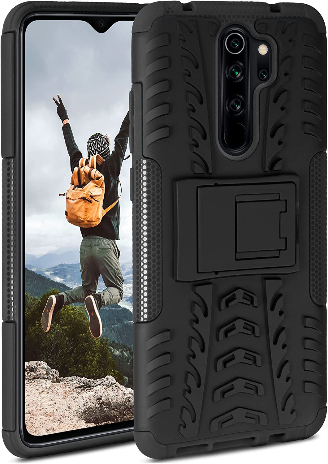 Helix Dazzle Shock Proof Stand Back Cover Case Designed for Xiaomi Redmi Note 8 Pro - Black (B082Y7W1GM) Amazon Price History, Amazon Price Tracker
