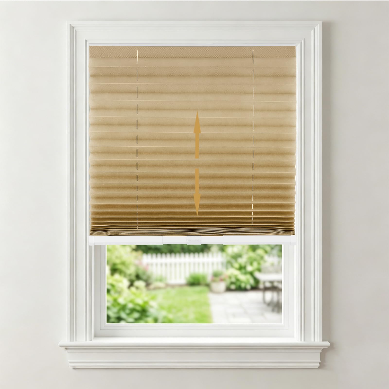 Maritown Push Pull Window Blinds No Drilling Light Filtering Shades