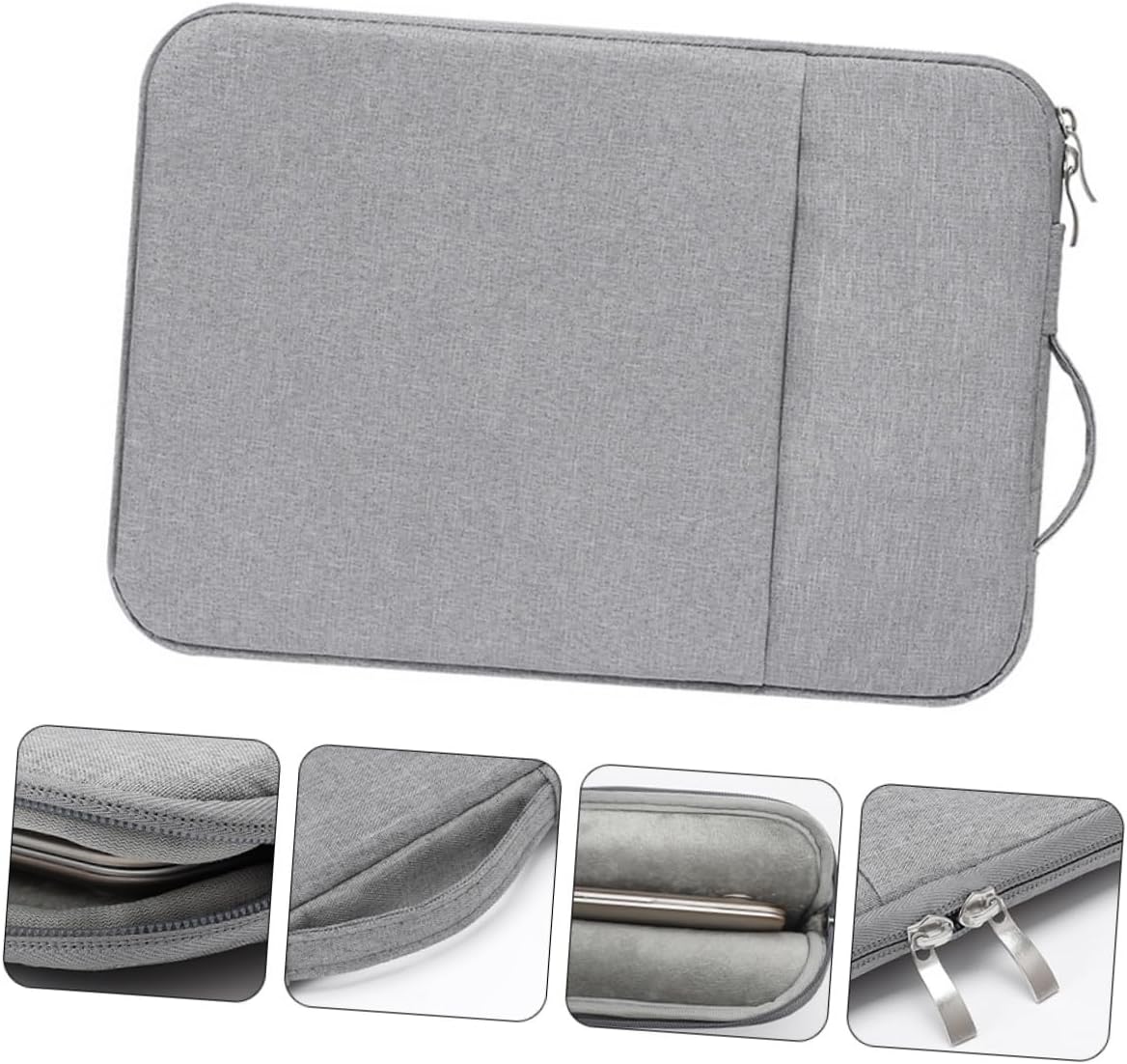 Uonlytech Multifunctional Laptop Bag Tablet Carrier Scratch-Resistant Design for Travel and Business Grey Color Material for Men and Women