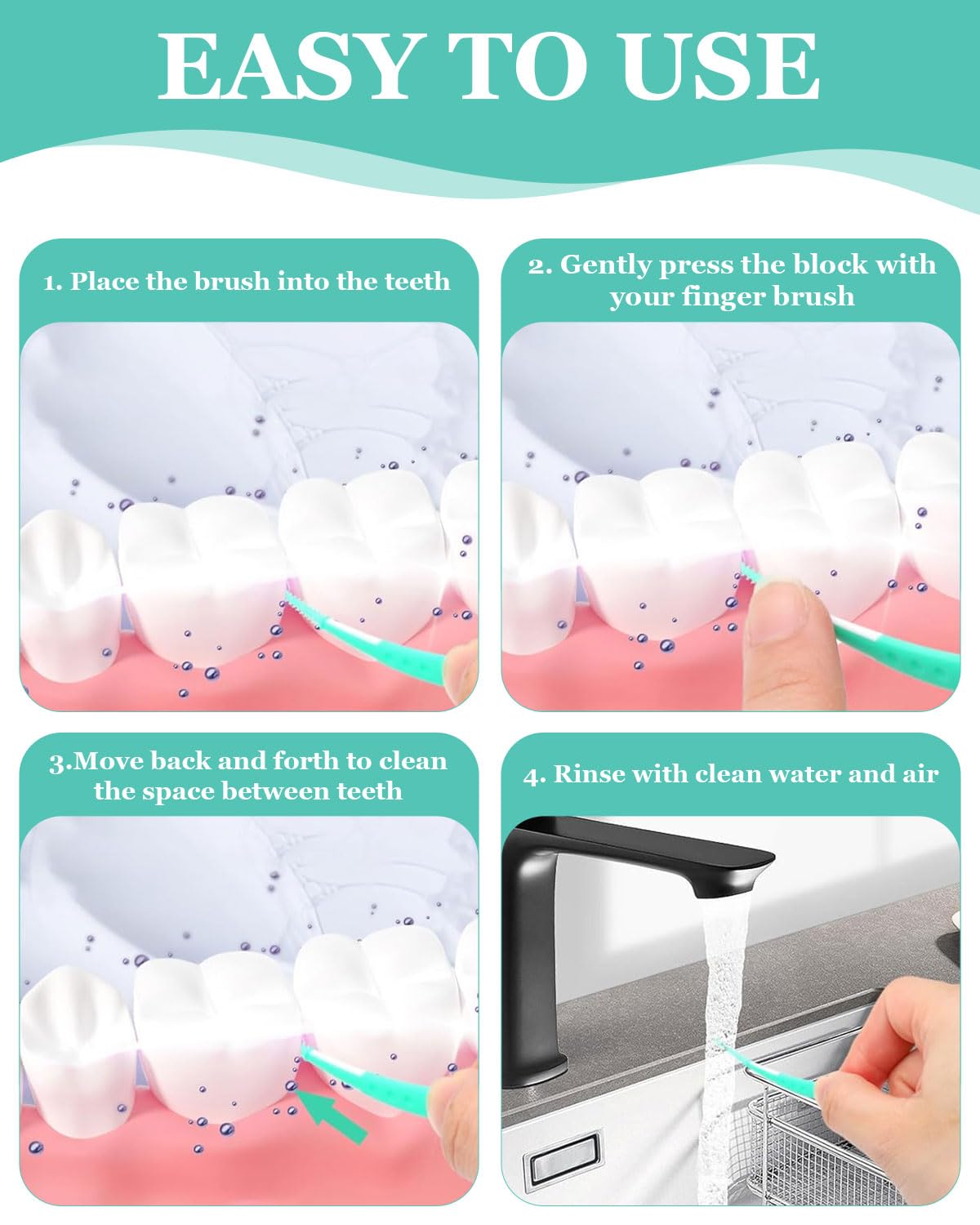 60 PCS Scovolini Dentali, Scovolini Interdentali, Scavolini Interdentali, Pulisci Denti, Igiene Orale, Per Pulire e Massaggiare la Bocca