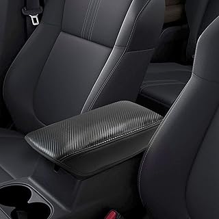 SXCY Fit for 2023 2024 Mitsubishi Outlander,Armrest Cover FIT for 2022 Outlander,Microfiber Leather Center Console Cover for 2023 Outlander,Console Armrest Box Cover for 2024 Outlander Armrest Black