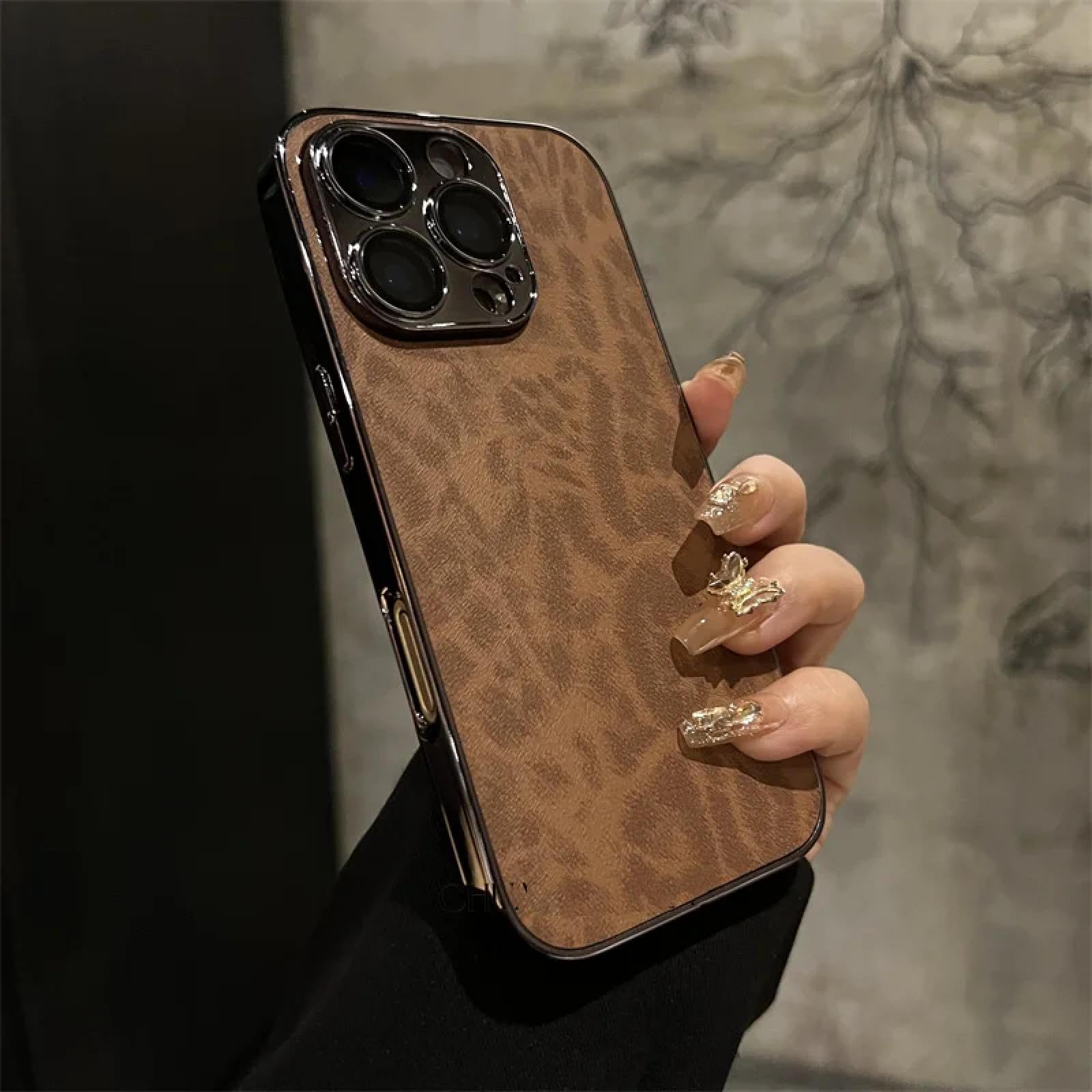 Amazon.co.jp: RNOZX iPhone 11 Pro Max用 高級メッキテクスチャレザー