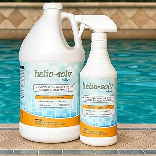 Helio‑Solv Professional Pool Tile Cleaner & Scale Remover – Removes Calcium, Lime, Rust & Mineral Deposits on Waterline