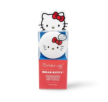 The Creme Shop x Hello Kitty Macaron Lip Balm - Korean Lip Butter Balm Formulated with Shea Butter & Vitamin E for Moisturized, Smooth Lips Mixed Berry
