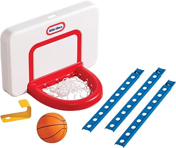 مجموعة كرة السلة Little Tikes Attach n Play، أصلية، بيضاء