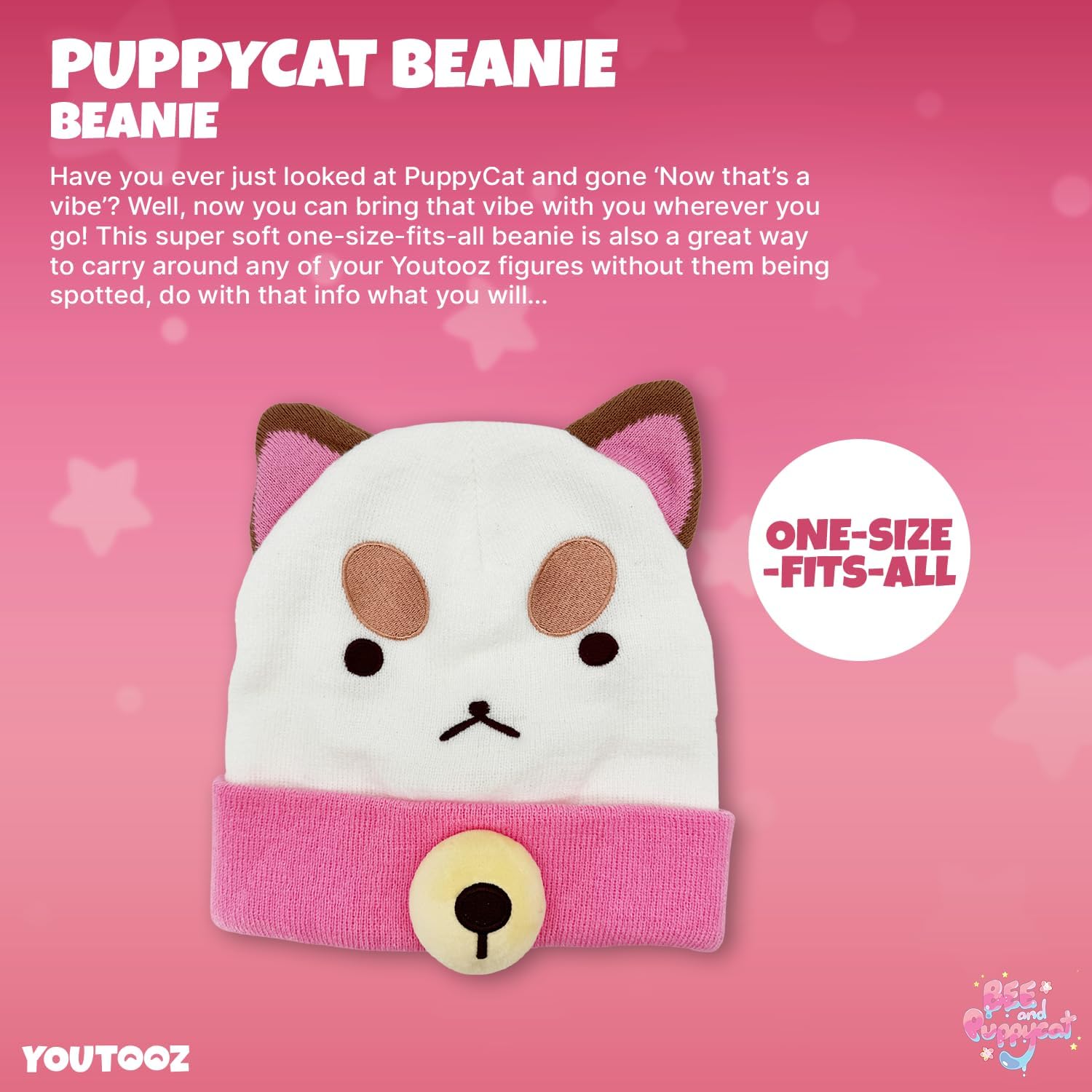 Youtooz Puppycat Beanie Plush Pink