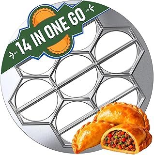 Ravioli & Empanada Maker – Heavy-Duty 14-Slot Mold Press for Homemade Dumplings, Pierogi, Pastries, Samosas, Turnovers & More – Multi-Kitchen Tool for Global Recipes