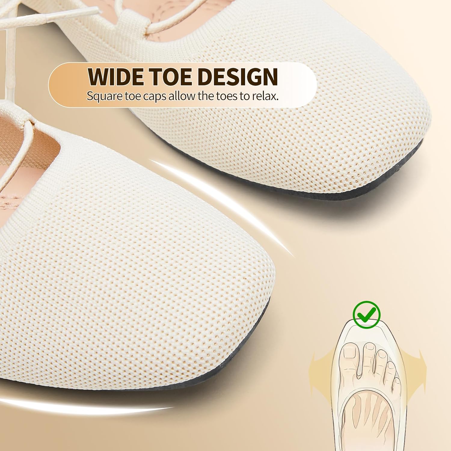 FINIWOR Ballet Flats for Women Lace Up Mary Jane Shoes