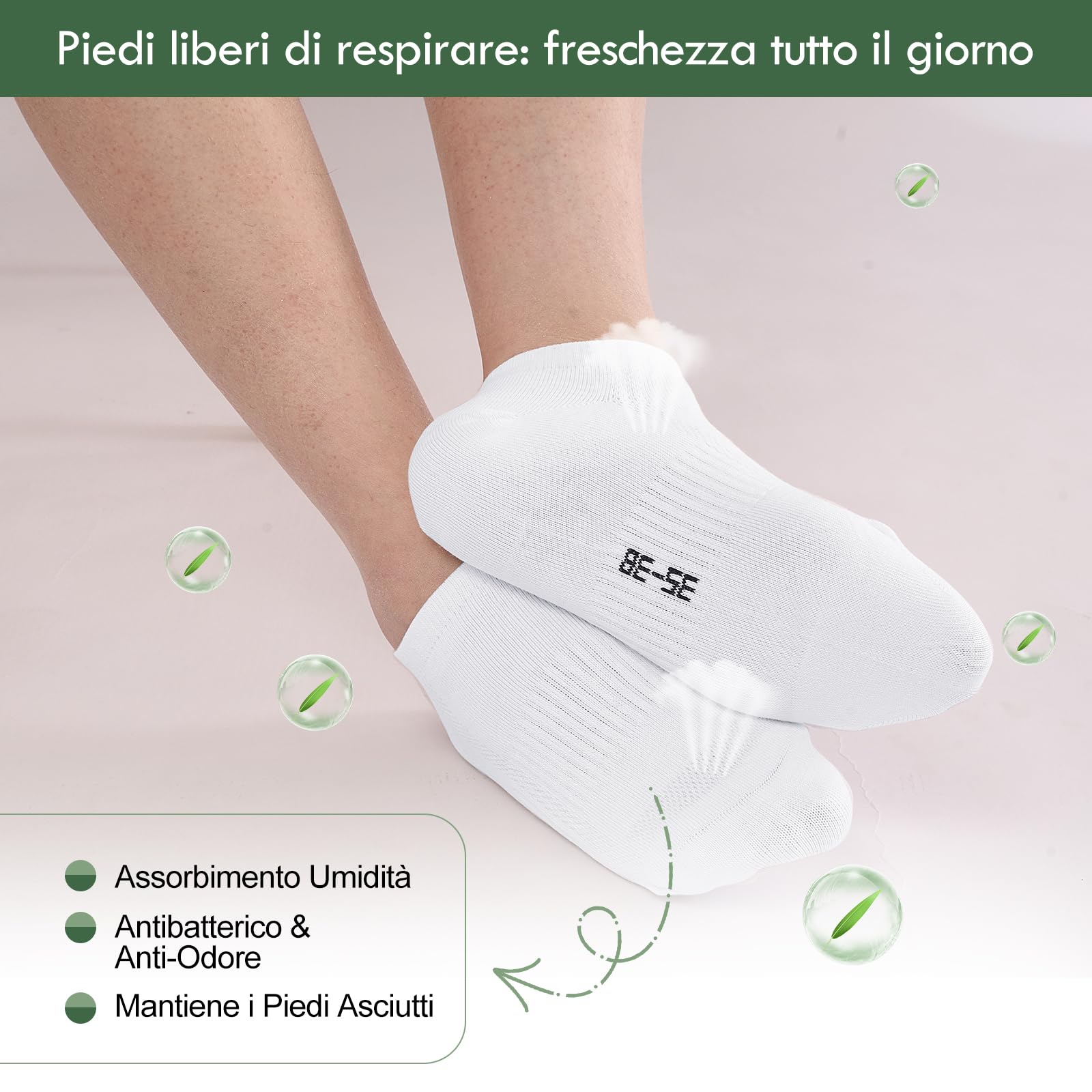 Cirorld Calzini Bambù Sportivi per Donna e Uomo 39-42,43-46, 6 Paia Corti Traspiranti, Antibatterici e Anti-Odore, Assorbimento Umidità per Running