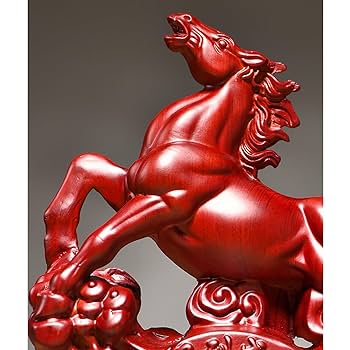 Amazon.co.jp: 置き物 赤 馬のモデル 馬の置物 30cm 中国の馬の
