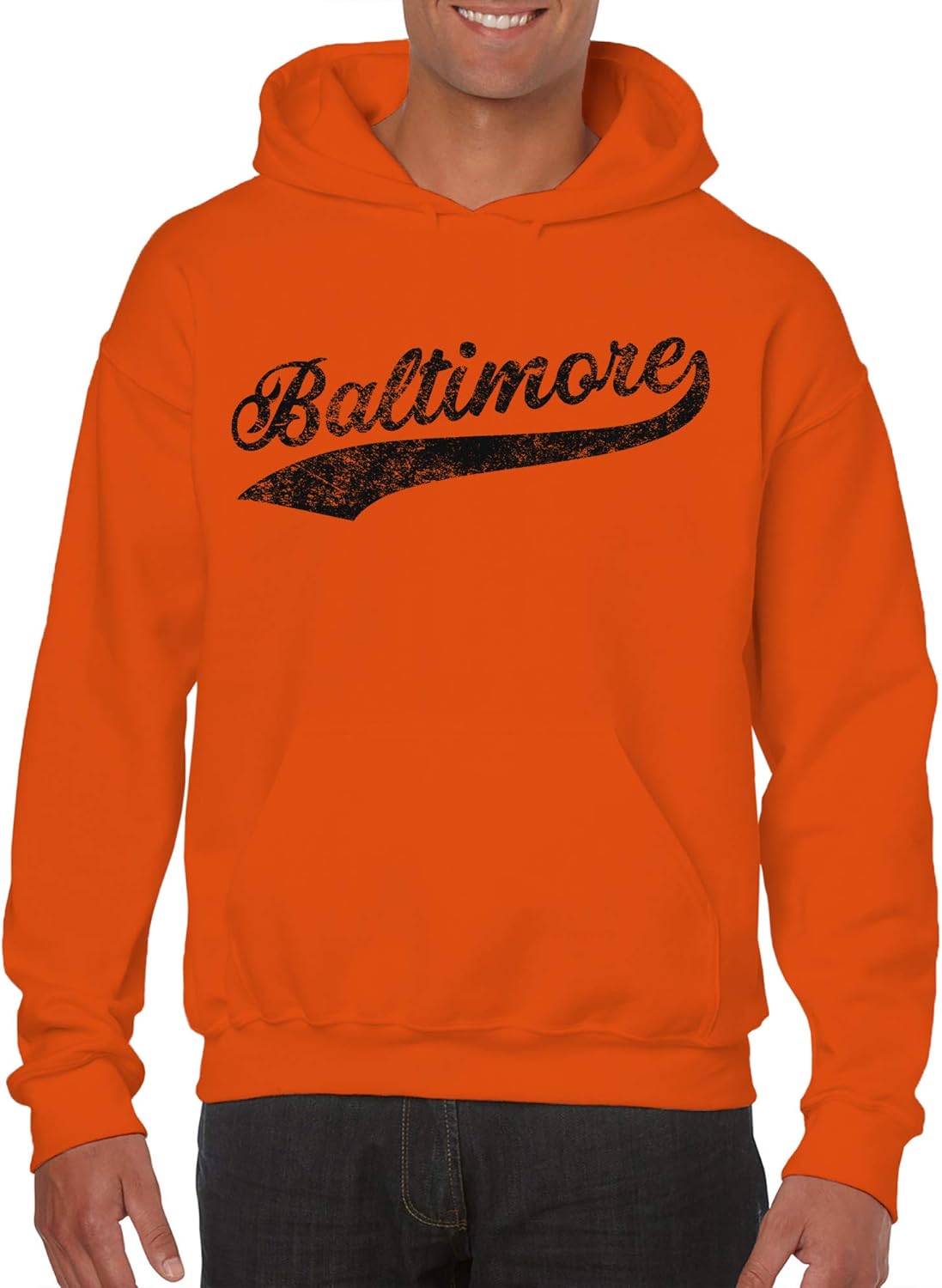 UGP Campus Apparel Hometown Baseball Script - Hometown Pride, Pitcher HOODIE