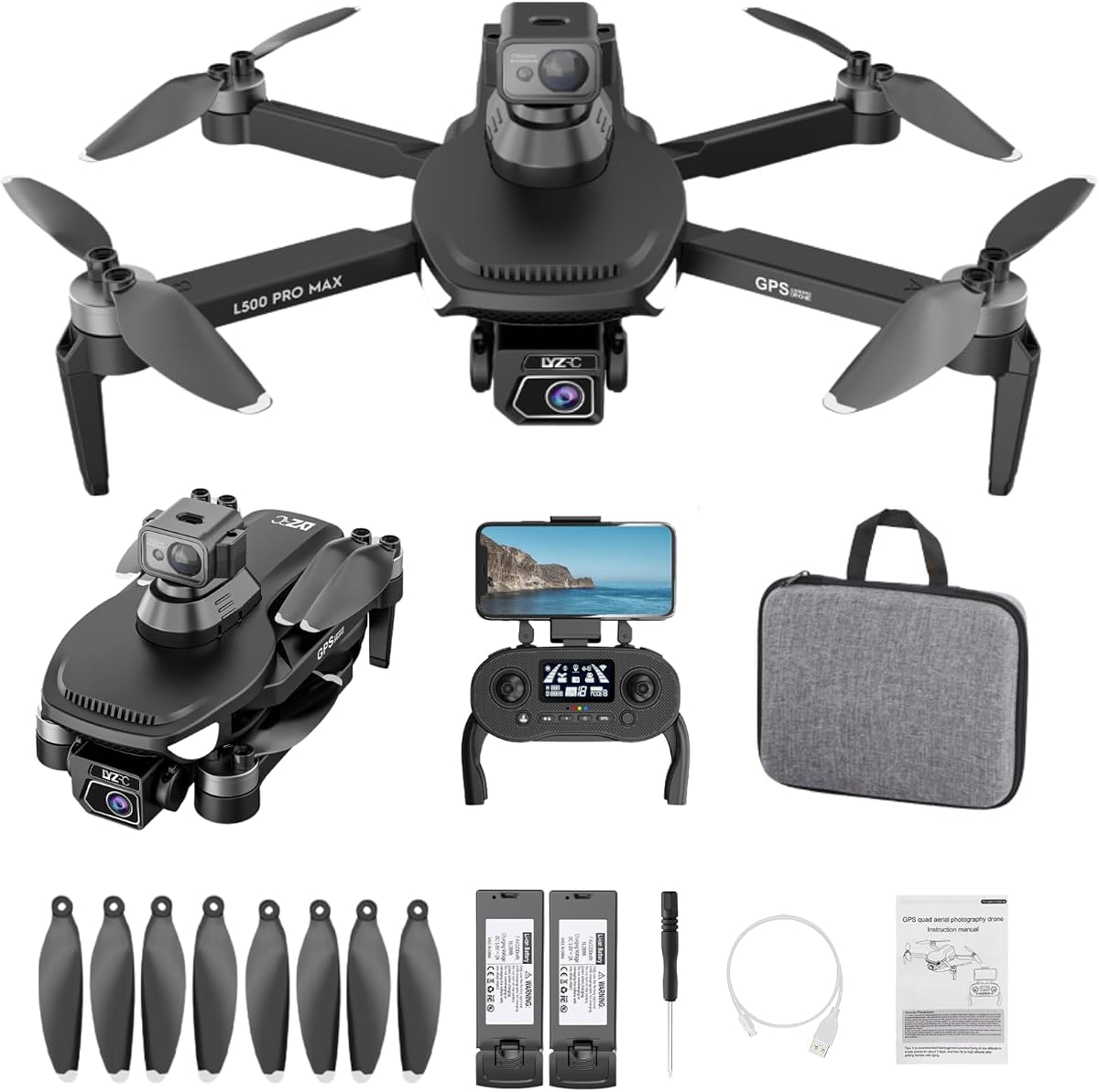 GPS Drone with 4K HD Camera for Adults, 360° Obstacle Avoidance Drone, Gesture Control, Brushless Motor, GPS Auto Return, Optical Flow Positioning, Headless Mode, One Key Takeoff/Landing, Under 249g RC Quadcopter Foldable Remote Control Drones Cool Birthday Gifts for Teens Beginners