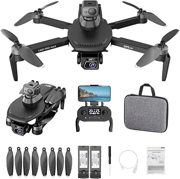 GPS Drone with 4K HD Camera for Adults, 360 Obstacle Avoidance Drone, Gesture Control, Brushless Motor, GPS Auto Return, Optical Flow Positioning, Headless Mode, One Key Takeoff/Landing, Under 249g RC Quadcopter Foldable Remote Control Drones Cool Birthday Gifts for Teens Beginners