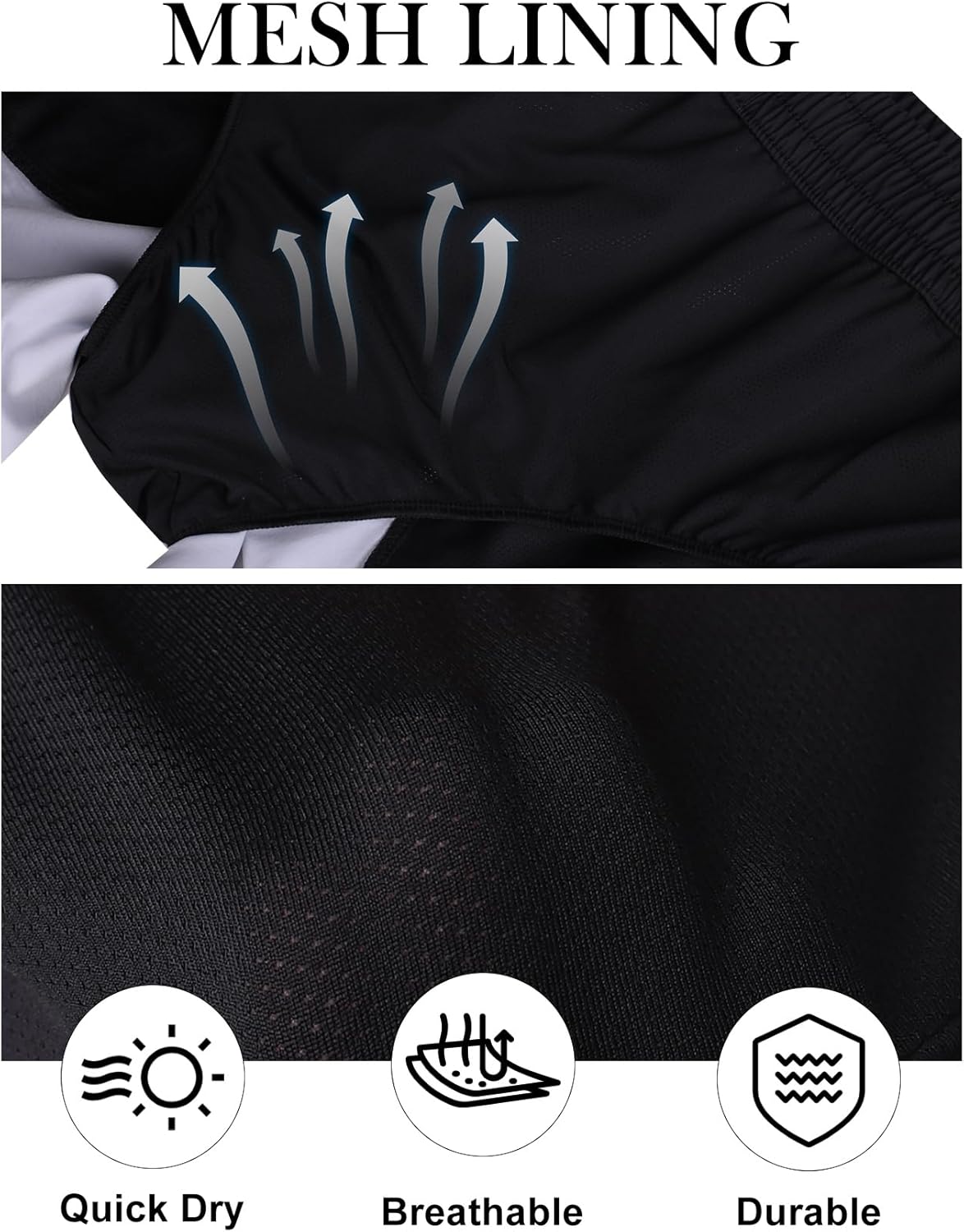 Lzzidou Men Swim Trunks with Mesh Liner 5 Inch Inseam Board Shorts Quick Dry Bathing Suit - Image 5