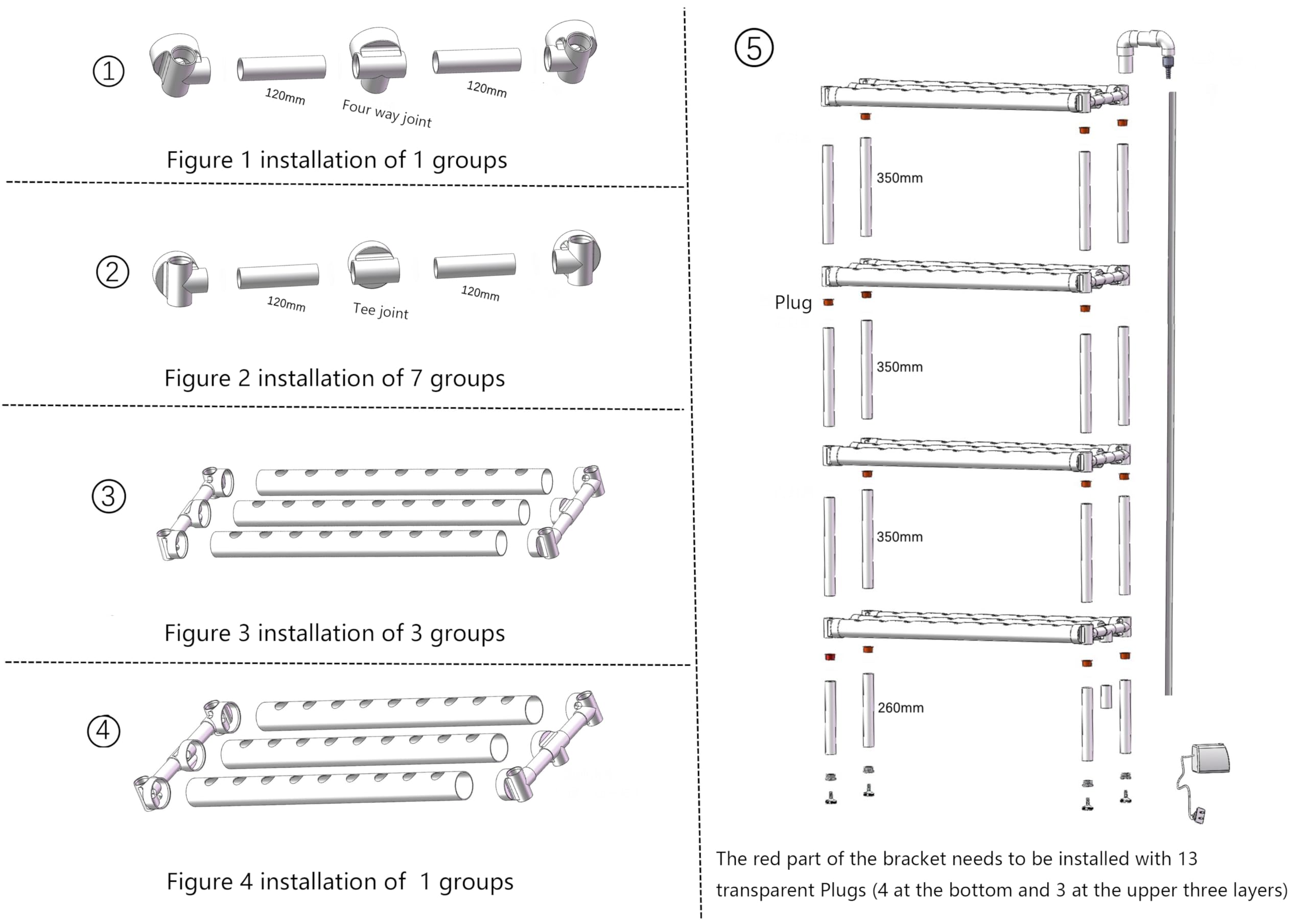 Kit Hydroponique 4 étages Avec 108 Trous – Système De Culture Intérieur Avec Pompe, Timer Et Roues